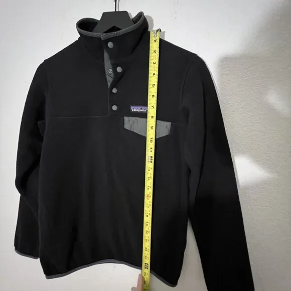 Patagonia Lightweight Synchilla Snap-T Pullover Men's XS Black